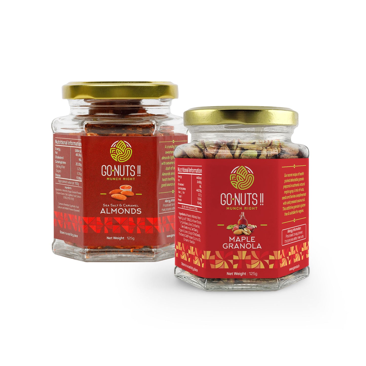 Sweet Treats Combo; Maple granola, Sea Salt Caramel Almonds