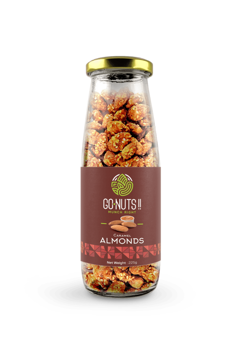 Caramel Almonds - Go Nuts !! Munch Right