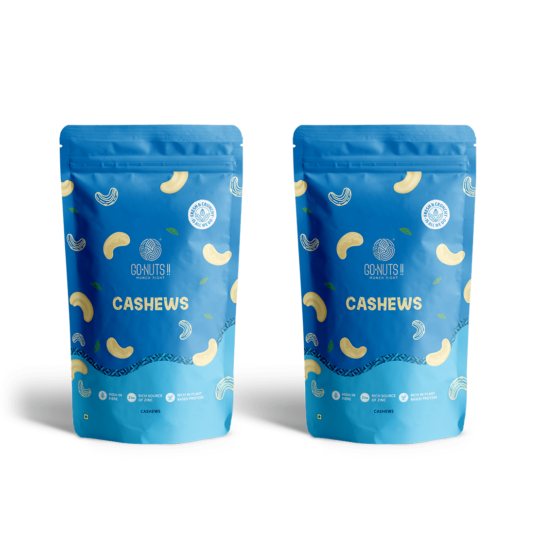 Go Nuts Cashews Combo Pack 500g - Go Nuts !! Munch Right