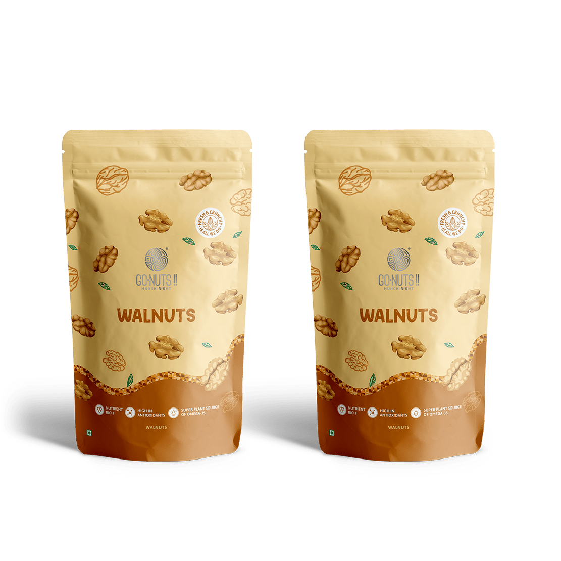 Go Nuts Walnuts Combo Pack 500g Go Nuts !! Munch Right