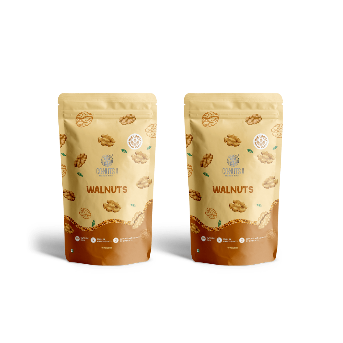 Go Nuts Walnuts Combo Pack 500g Go Nuts !! Munch Right