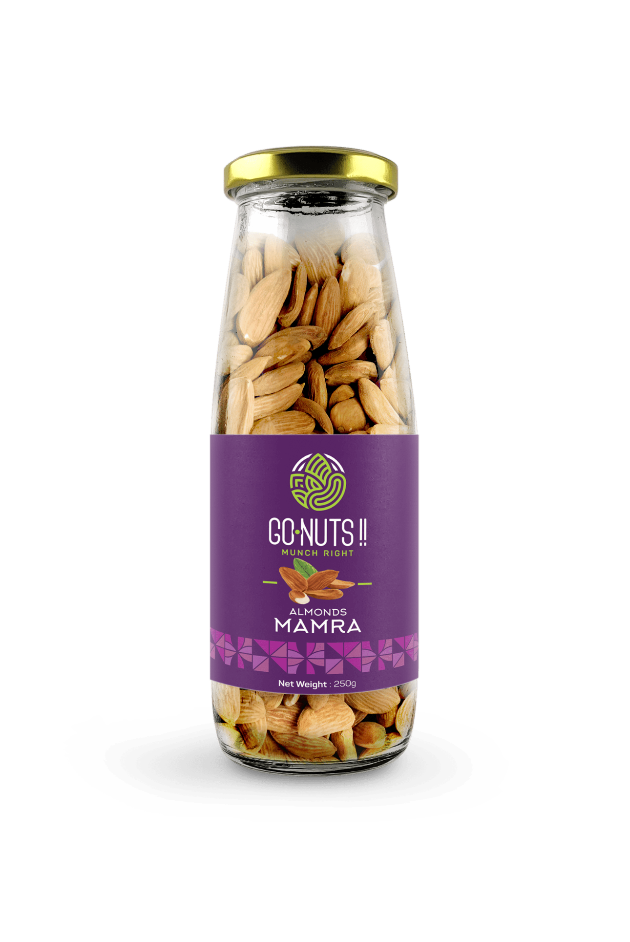 Mamra Almonds - 250gms Go Nuts !! Munch Right