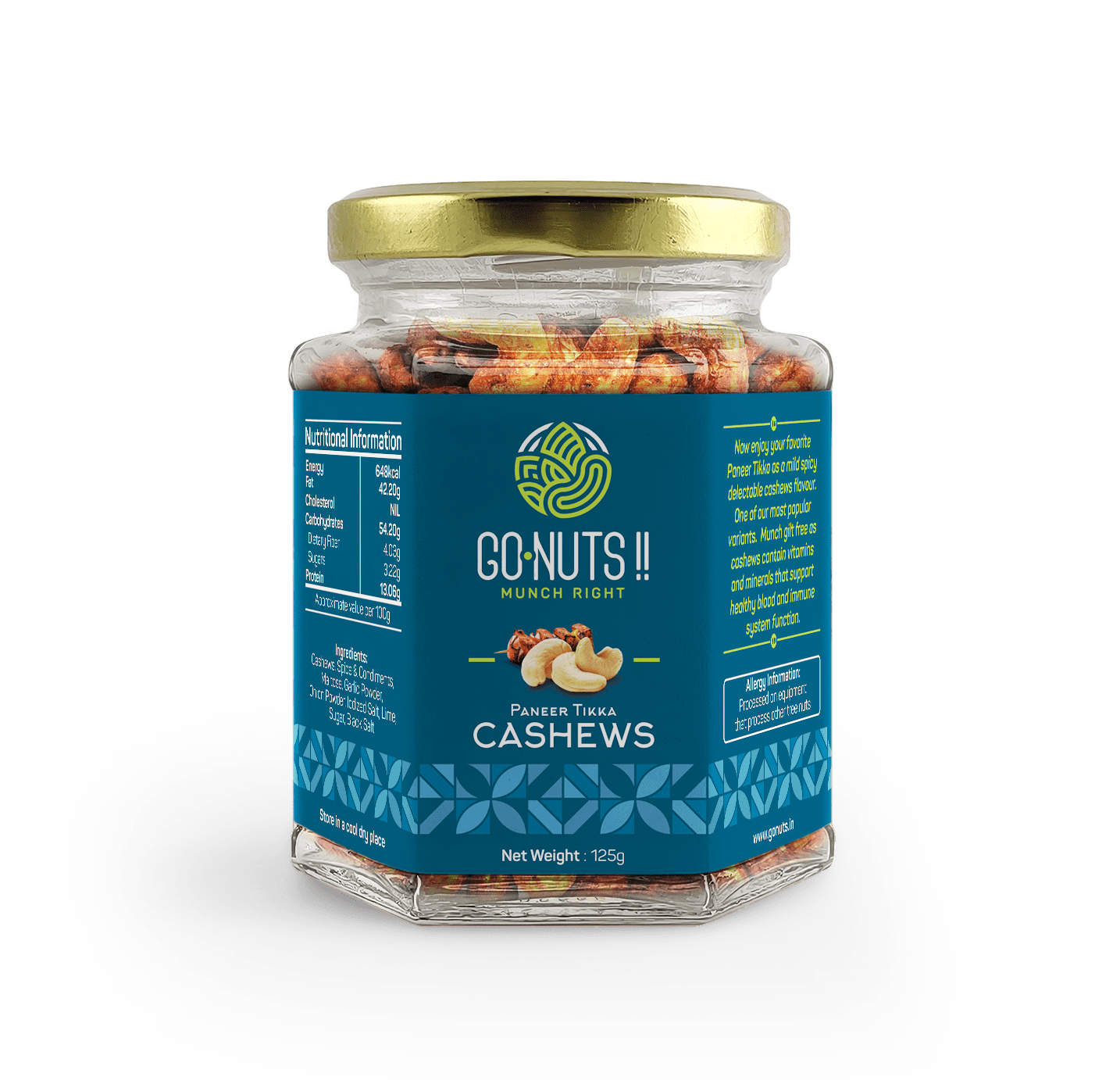 Paneer Tikka Cashews Go Nuts !! Munch Right