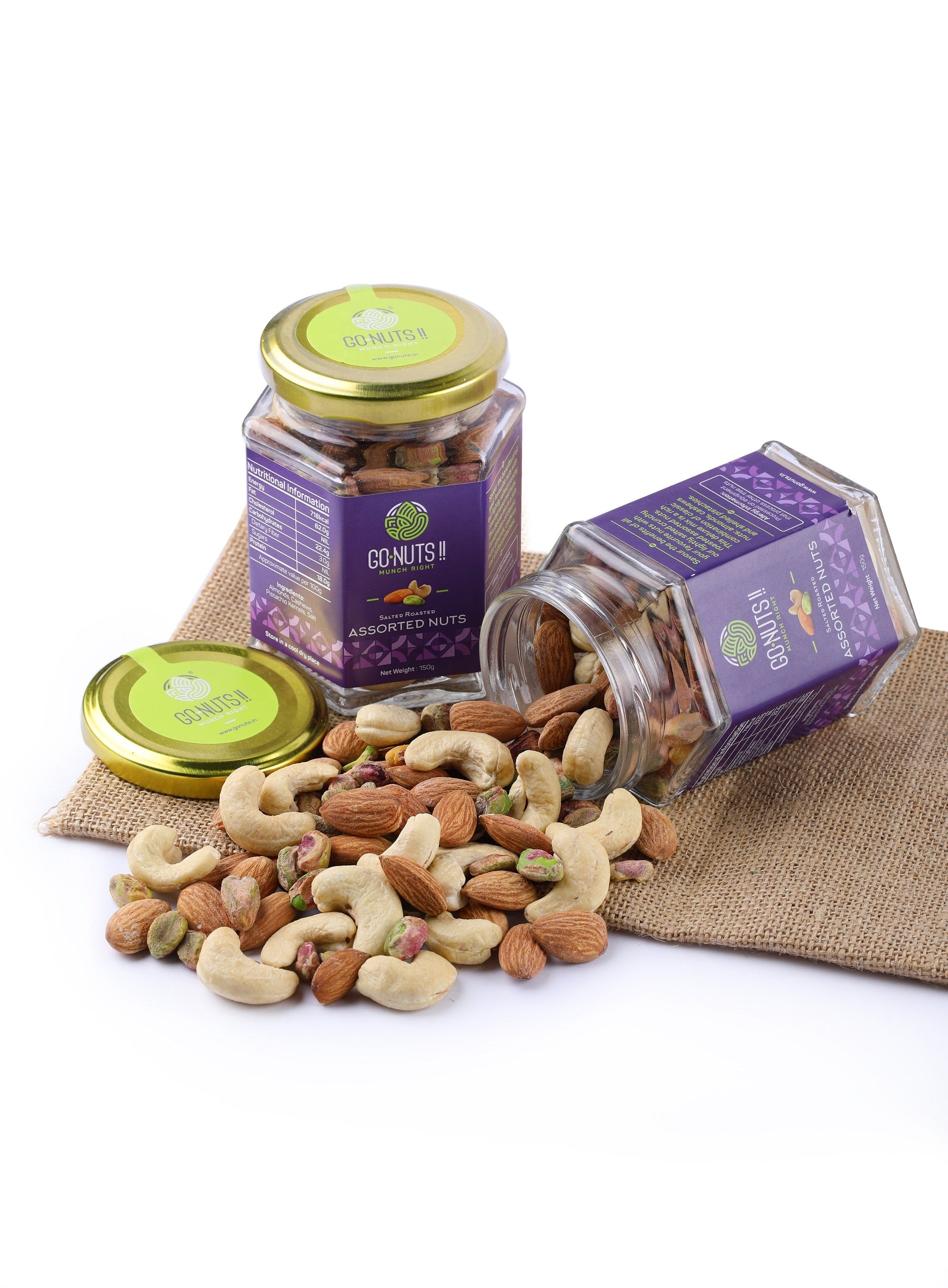 Salted Roasted Assorted Nuts Go Nuts !! Munch Right