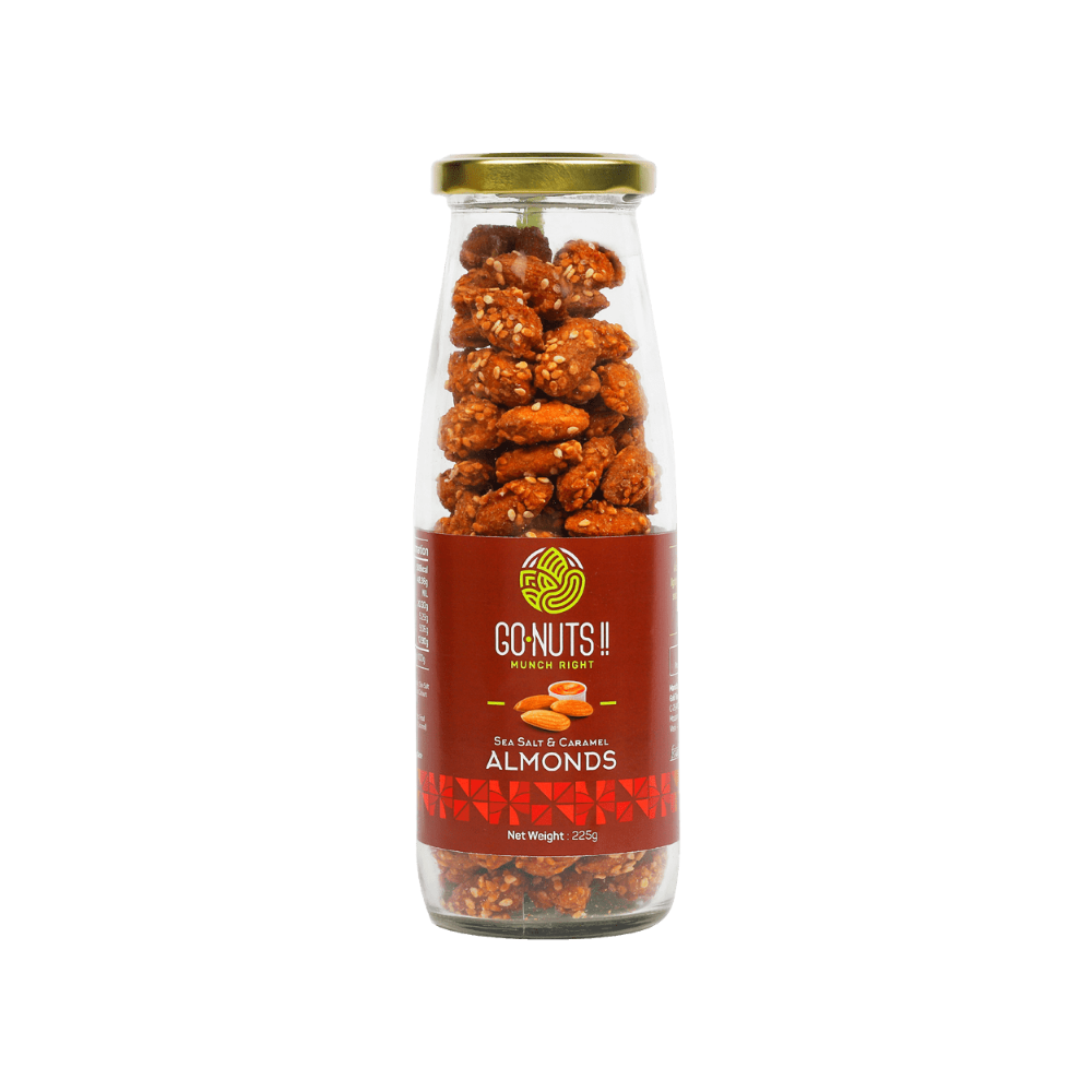 Sea Salt Caramel Almonds Go Nuts !! Munch Right