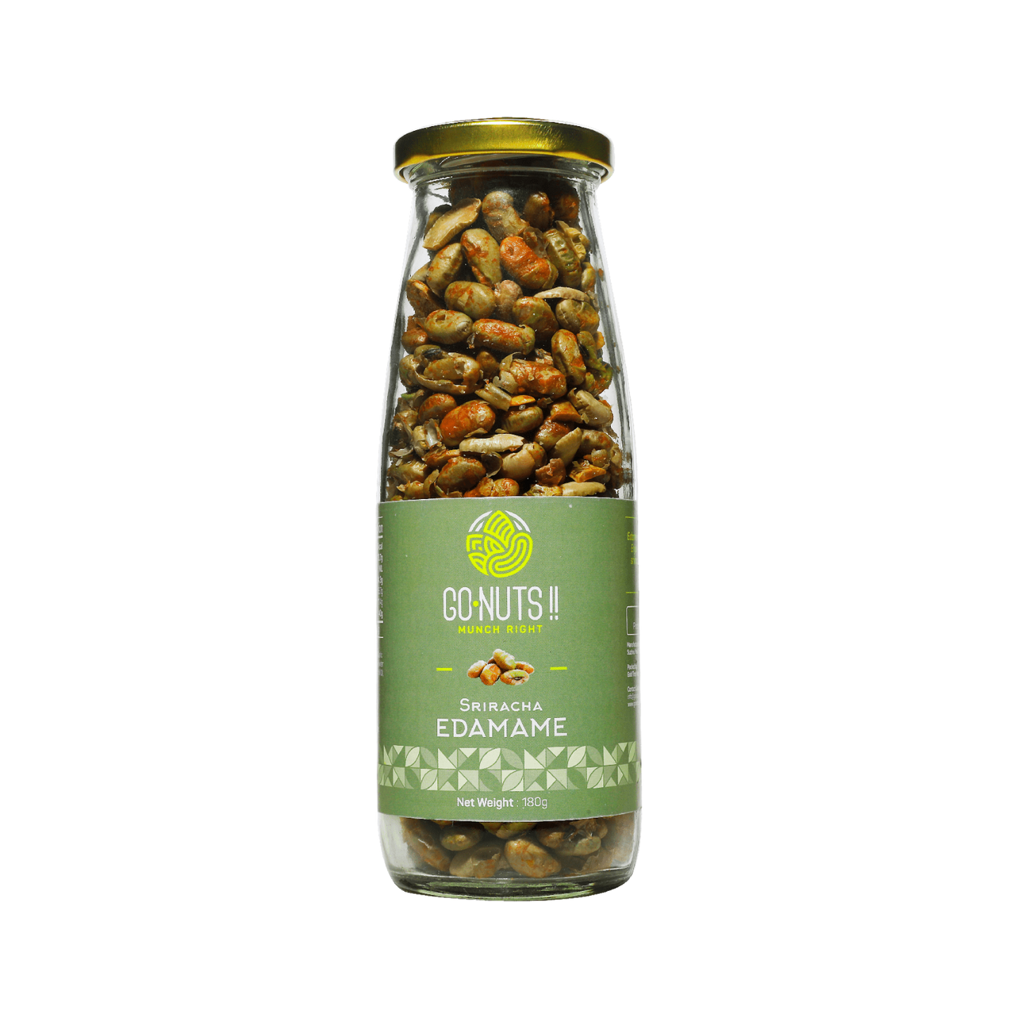 Sriracha Edamame Go Nuts !! Munch Right