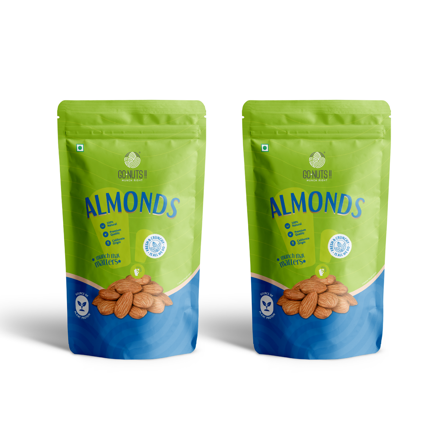 Go Nuts Almonds Combo Pack 500g