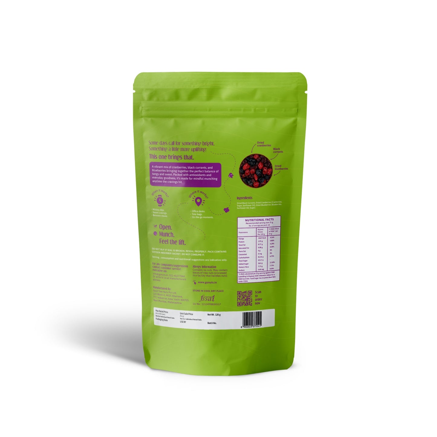 Berry Harvest Mix – Sweet & Tangy Dried Berry Mix - 250g