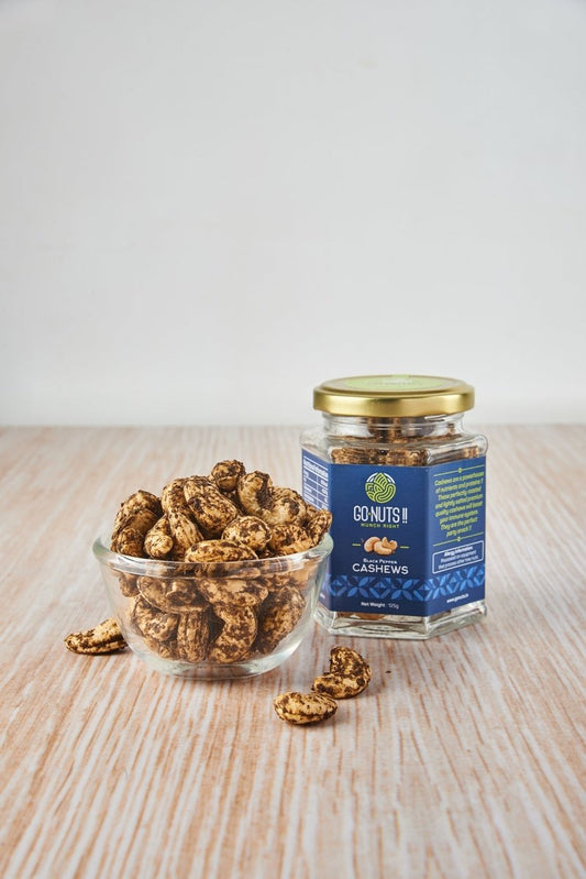 Black Pepper Cashews - Go Nuts !! Munch Right