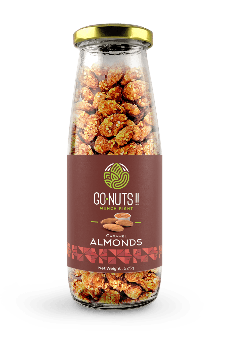 Caramel Almonds - Go Nuts !! Munch Right