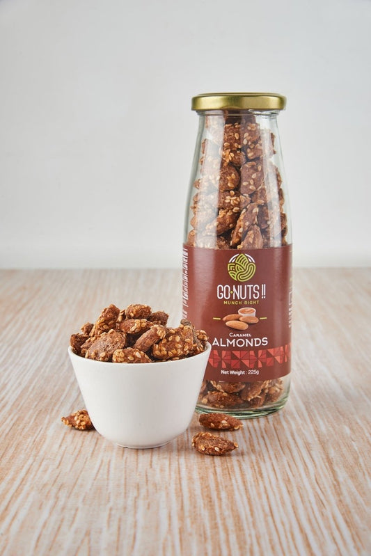 Caramel Almonds - Go Nuts !! Munch Right