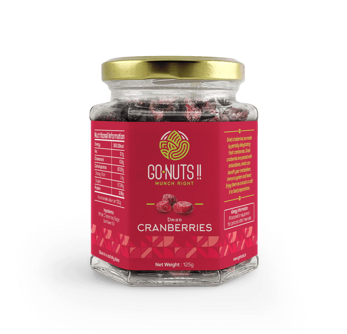 Dried Cranberries - 250g