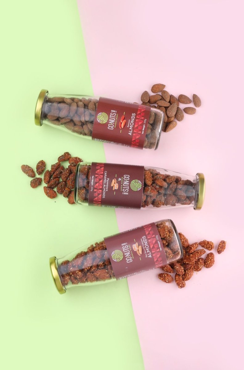 Flavoured Almonds Combo - Go Nuts !! Munch Right