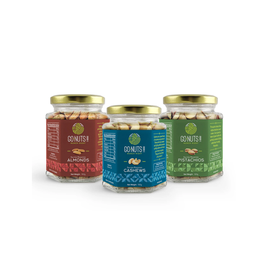 Salted Nuts Combo: Salted Almonds, Salted Cashews, Salted Pistachios