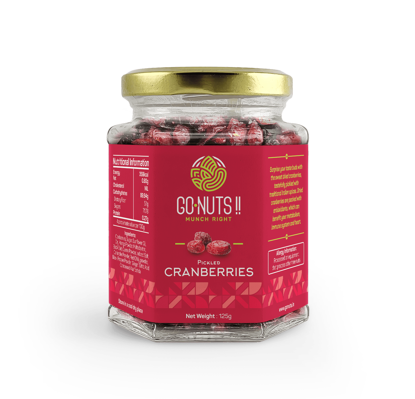 Pickled Cranberries Go Nuts !! Munch Right