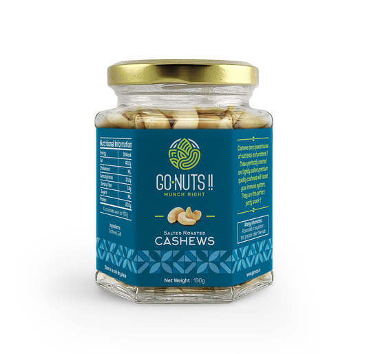 Salted Cashews Go Nuts !! Munch Right
