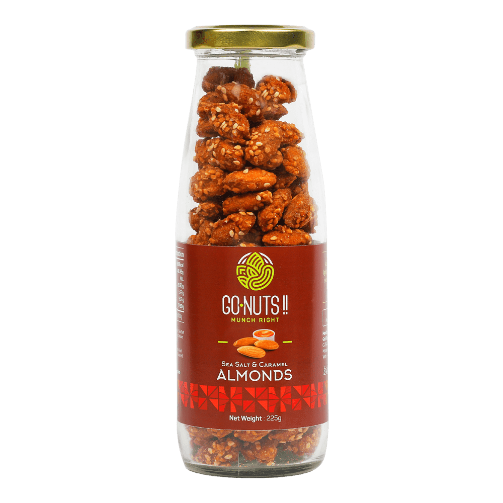 Sea Salt Caramel Almonds Go Nuts !! Munch Right